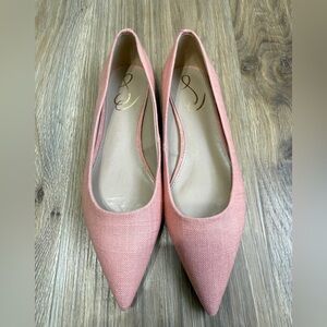 Sam Edelman Pink Linen Pointed-Toe Flats Size 7.5